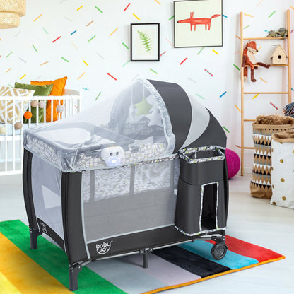 Baby Travel Cot Foldable Playpen Infant Bassinet Cot Bed