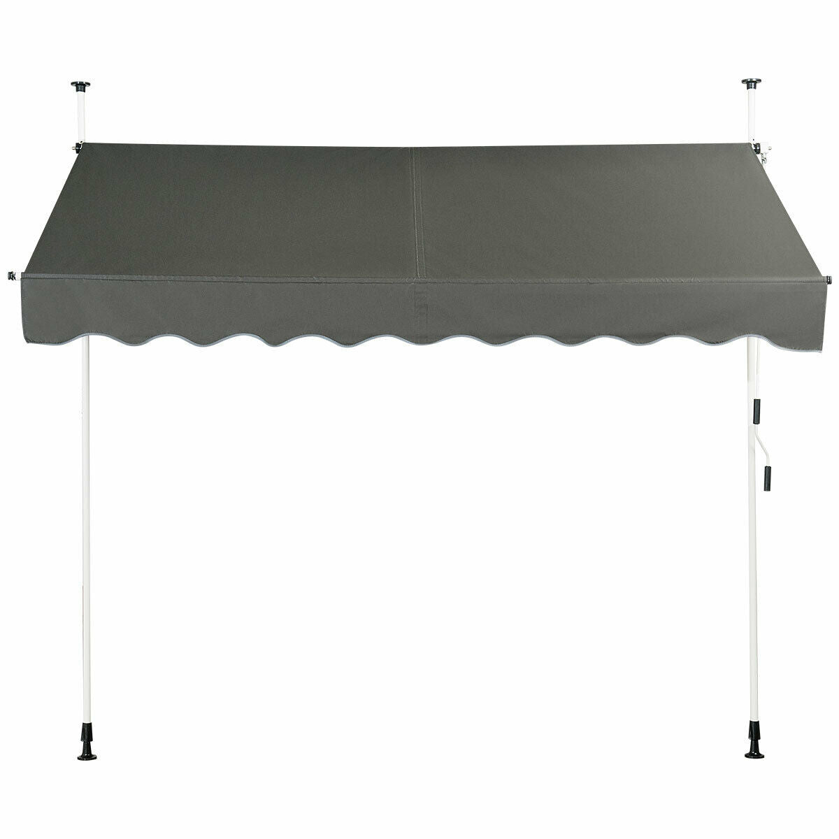 Retractable Outdoor Patio Garden Sun Shade Shelter Beige-Gray