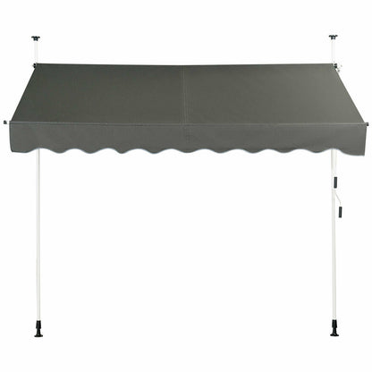 Retractable Outdoor Patio Garden Sun Shade Shelter Beige-Gray