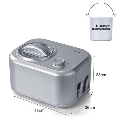 Automatic Electric Ice Cream Maker with 3 Modes-Silver