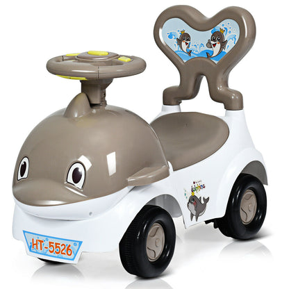 3 IN 1 Children Ride-on Push Along Car-Gray