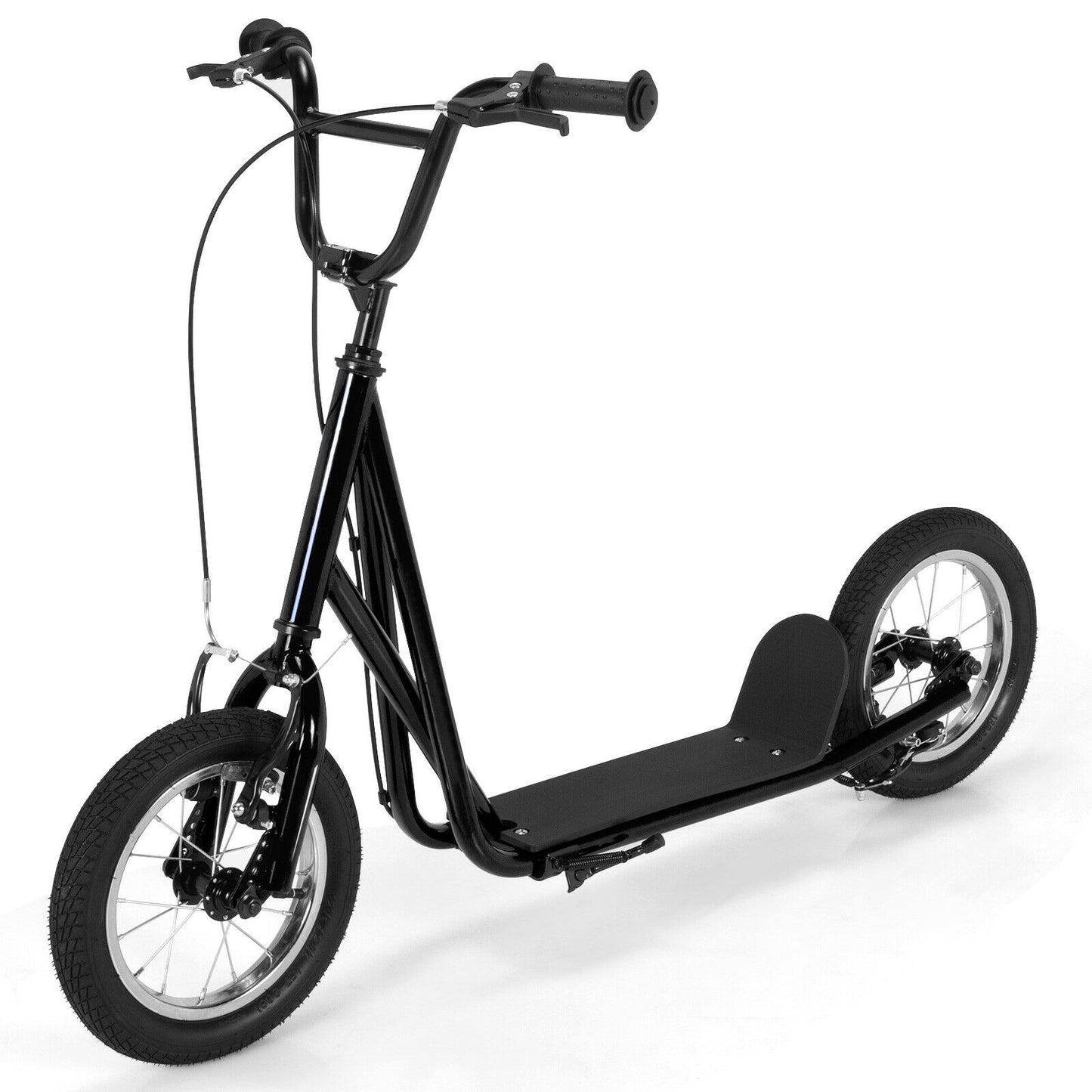 Children's Urban Scooter with Dual Hand Brakes and Adjustable Handlebar-Black