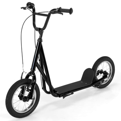 Children's Urban Scooter with Dual Hand Brakes and Adjustable Handlebar-Black