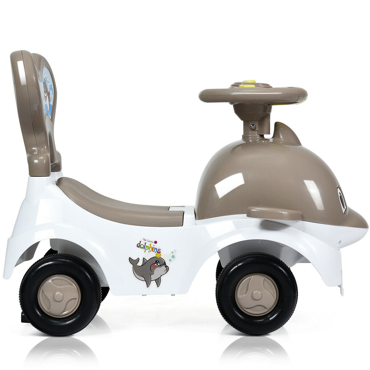 3 IN 1 Children Ride-on Push Along Car-Gray