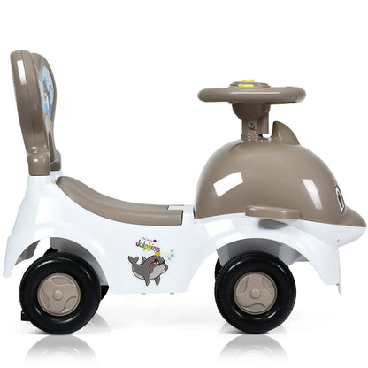 3 IN 1 Children Ride-on Push Along Car-Gray