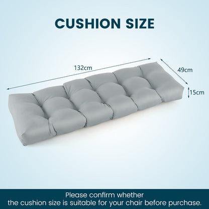 15cm Thick Garden Bench Cushion for Outdoor and Indoor Use-Grey