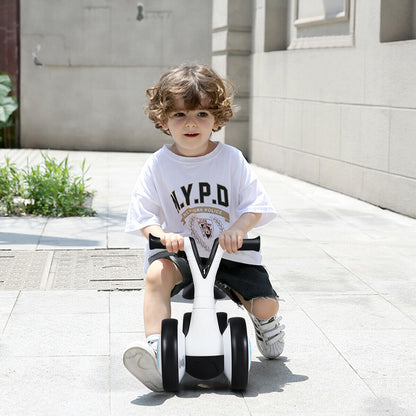 Baby Walker Kids Toddler Balance Bike Toy 4 Wheels-White