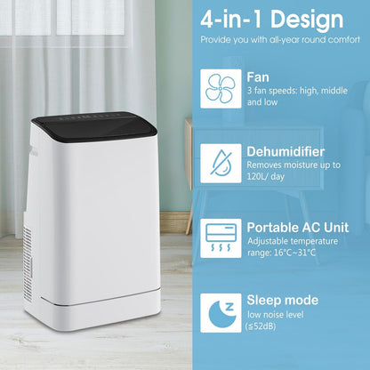 18000 BTU Portable 4-in-1 Air Conditioner with APP Control-White