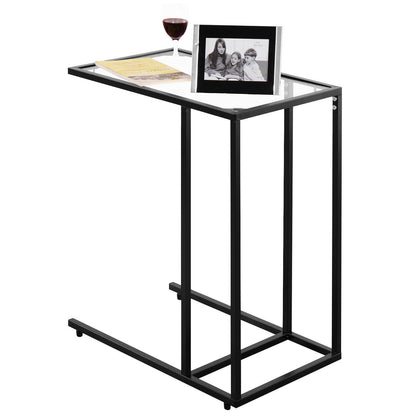 C-Shaped Industrial Sofa Side End Table