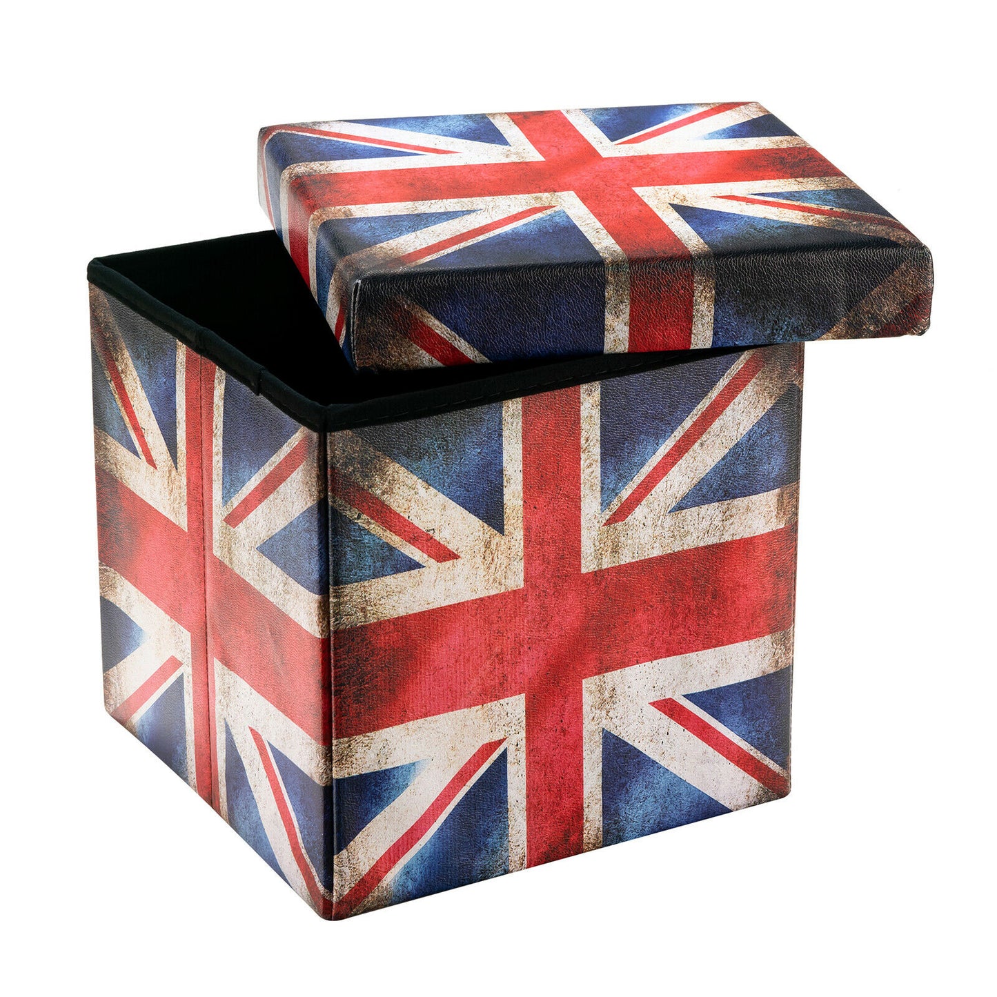 Folding Storage Ottoman Waterproof Padded Stool