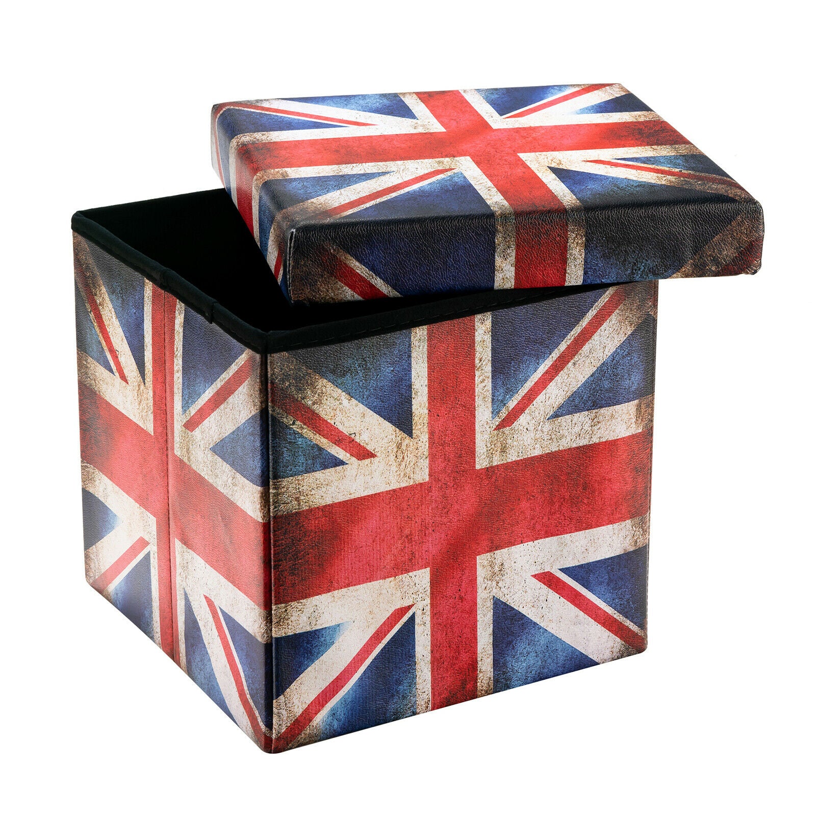 Folding Storage Ottoman Waterproof Padded Stool