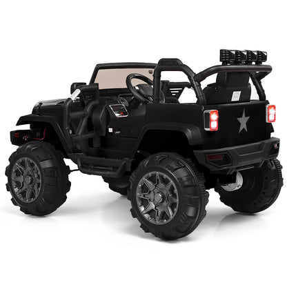 12V Kid's Ride on Truck Electric Vehicle with Light & Music-Black