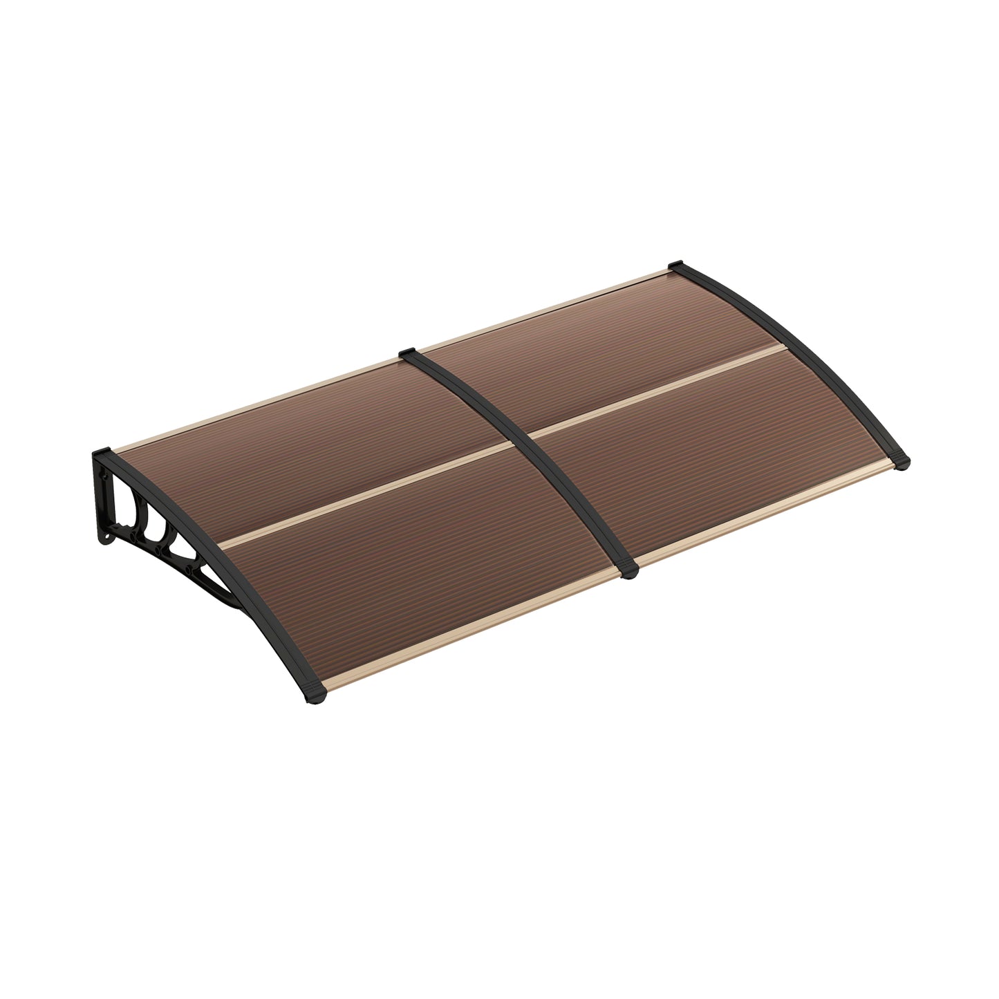 199 x 98 CM Window Door Awning Canopy-Brown