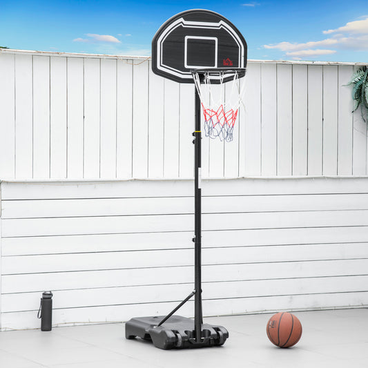 HOMCOM Adjustable Basketball Hoop and Stand, with Wheels and Weight Base