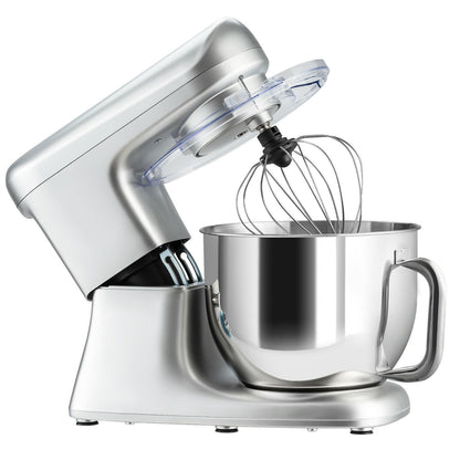 1400W Electric Stand Mixer 6 Adjustable Speed Kitchen Beater-Silver