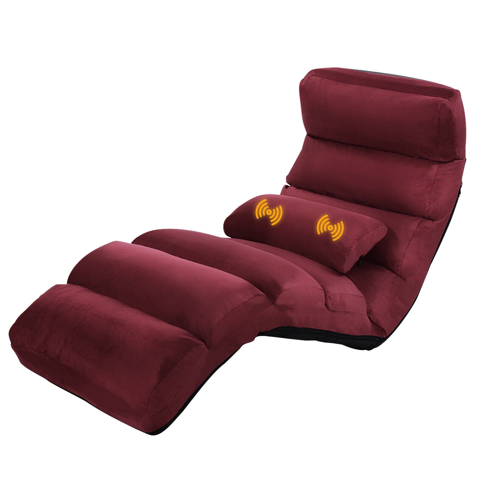 Folding Floor Sofa Chair / Ergonomic Floor Cushion-Wine