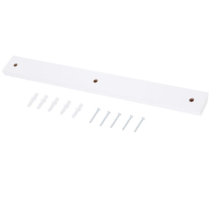 HOMCOM Folding Wall-Mounted Drop-Leaf Table With Chalkboard Shelf multifunction White