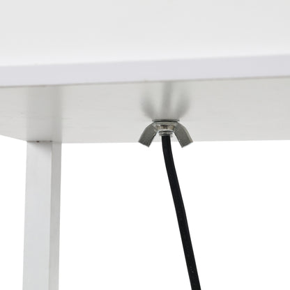 HOMCOM Standing Lamp, Floor Light with 4-Tier Storage Shelf, Reading Standing Lamp White