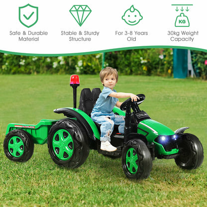 12V Kids Ride On Tractor Electric Car with Remote Control-Green