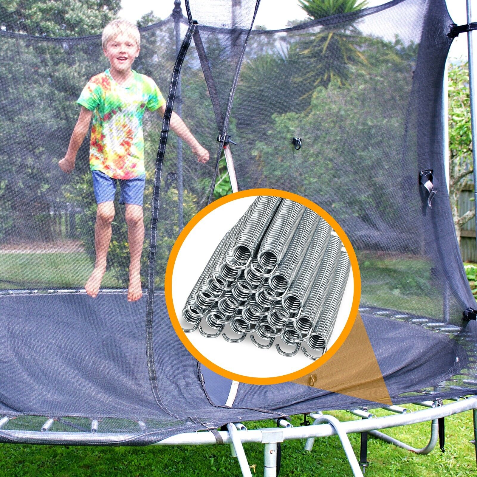 20 Pieces 18 cm Heavy Duty Trampoline Spring Set with T-Hook Pull Tool