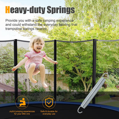 20 Pieces 18 cm Heavy Duty Trampoline Spring Set with T-Hook Pull Tool