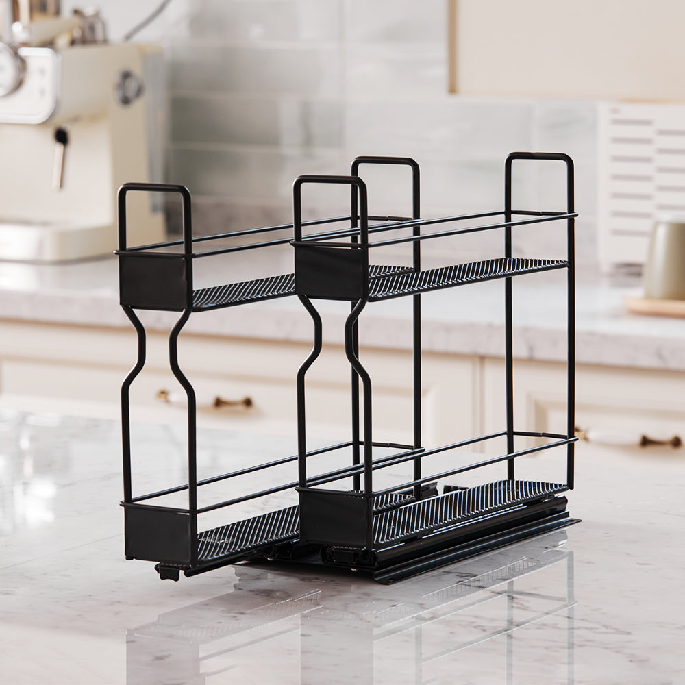Slide-Out Metal Spice Rack for Cabinet