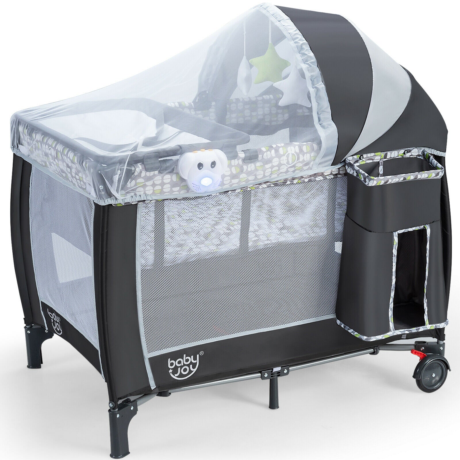 Baby Travel Cot Foldable Playpen Infant Bassinet Cot Bed