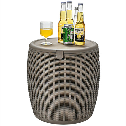 45L Cool Box Stool / Ice Box with Lid-Coffee