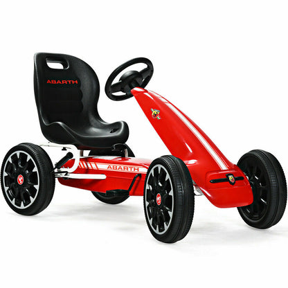 Kids Pedal Go Kart Play Set with Adjustable Seat-Red