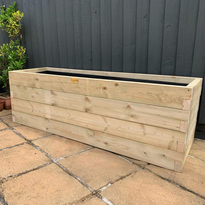 180 x 30 Garden Planters | Devonshire Planter | Wooden Planters | Bespokeoutdoor | Wooden Trough Planters