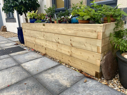150 x 40 Garden Planters | Devonshire Planter | Wooden Planters | Bespokeoutdoor | Wooden Trough Planters