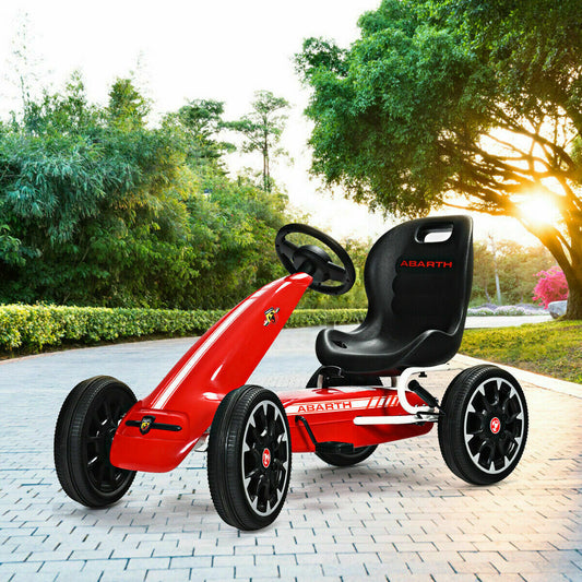 Kids Pedal Go Kart Play Set with Adjustable Seat-Red