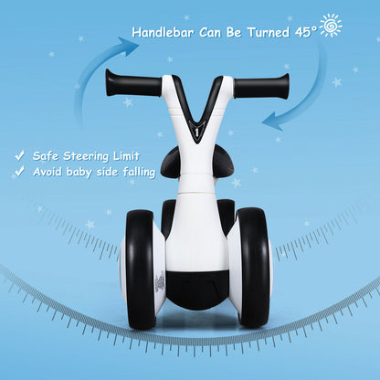 Baby Walker Kids Toddler Balance Bike Toy 4 Wheels-White