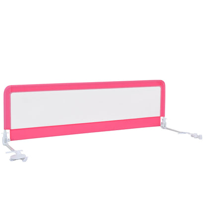 Universal Folding Bed Rail with Safety Strap-Pink