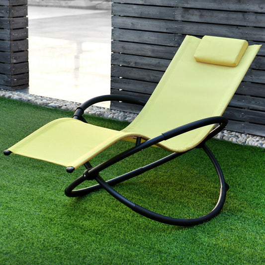 Foldable Rocking Lounge Chair Recliner-Green