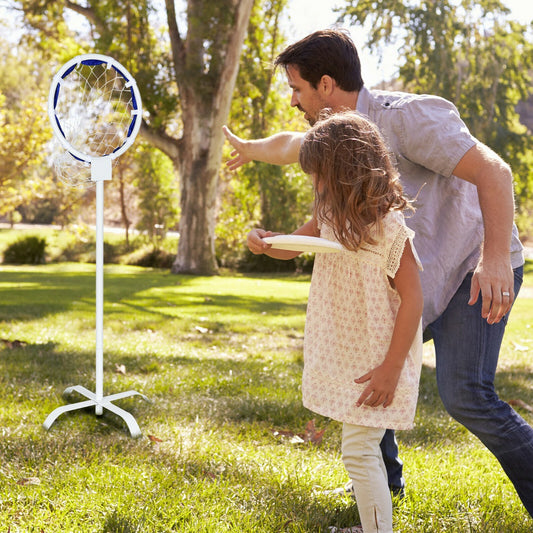 Kids Portable Metal Stand and Net for Flying Discs with Storage Bag
