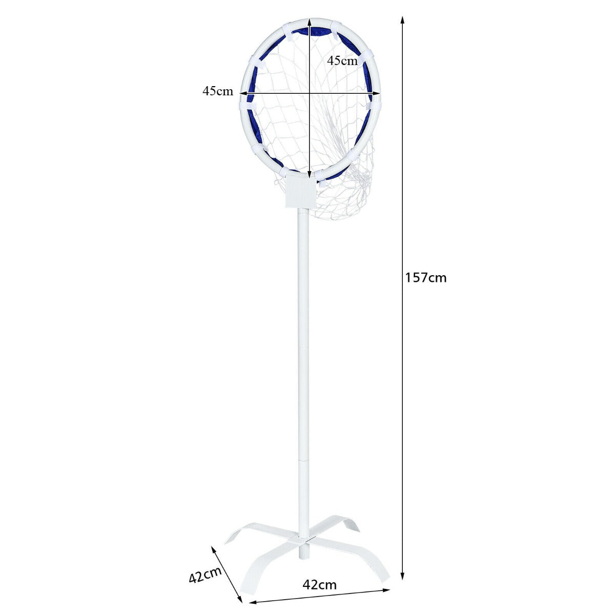Kids Portable Metal Stand and Net for Flying Discs with Storage Bag