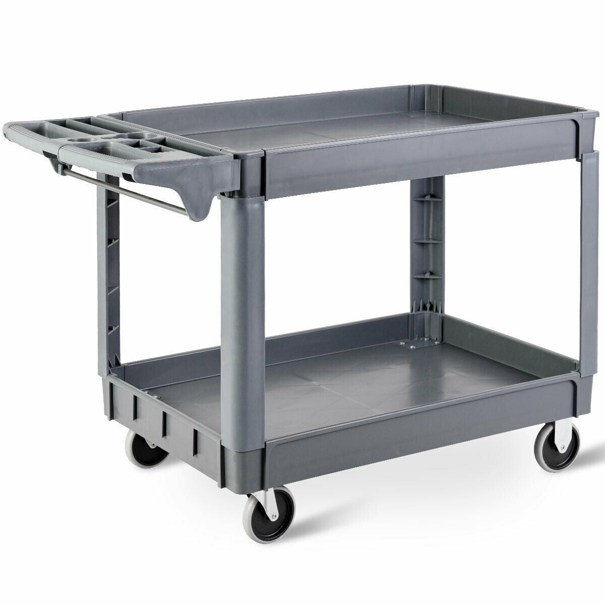 Large 2 Tier Heavy Duty Plastic Service Trolley