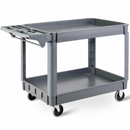 Large 2 Tier Heavy Duty Plastic Service Trolley