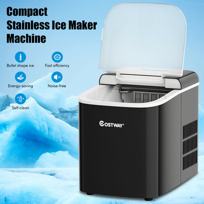 2.1L Automatic Electric Ice Cube Maker Counter Top-Black