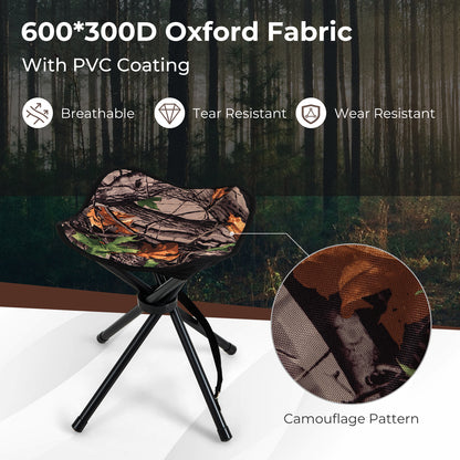 2 Pack Folding Hunting Stool with Shoulder Strap for Camping Hunting