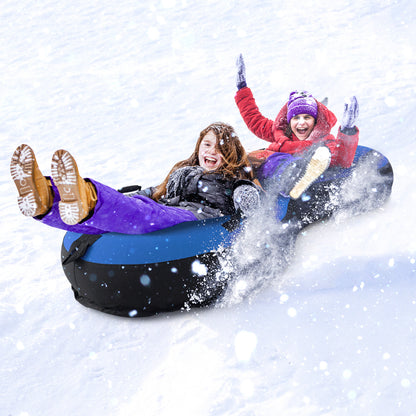 2-Person Inflatable Snow Tube for Adults Kids-Blue