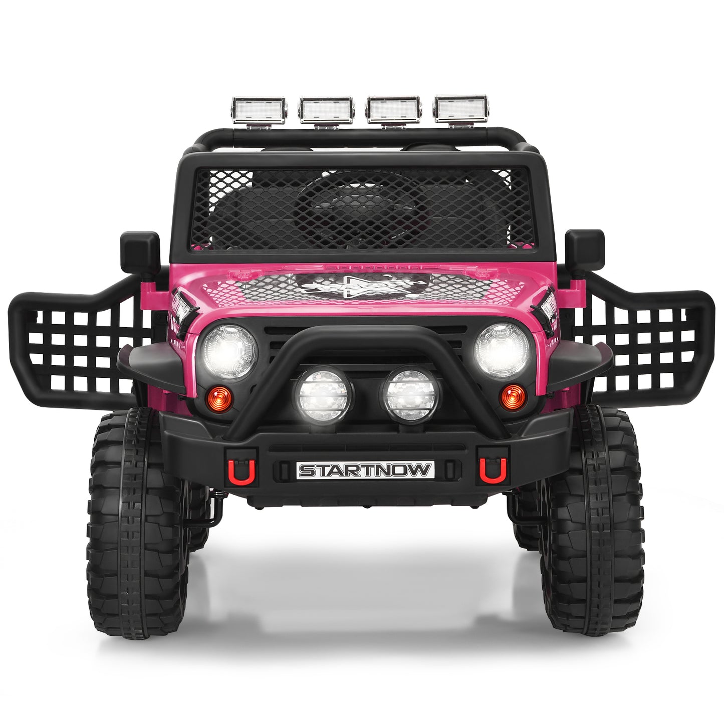2-Seat Kids Ride on Truck with Parent Remote Control-Pink