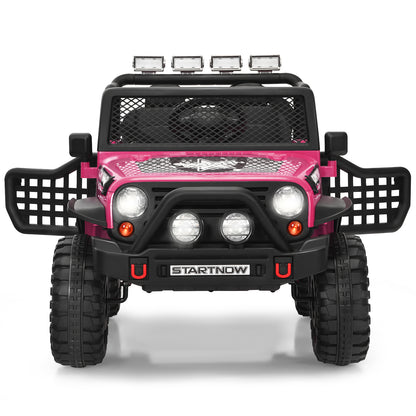 2-Seat Kids Ride on Truck with Parent Remote Control-Pink