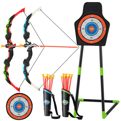 2 Pack Kids Bow and Arrow Set with 20 Suction Cup Arrows