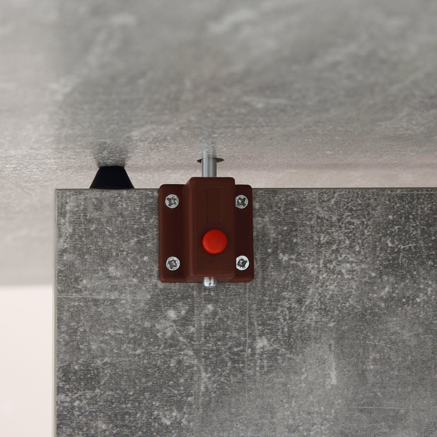 HOMCOM Folding Dining Table, Drop Leaf Table for Small Spaces with 2-tier Shelves, Small Kitchen Table with Rolling Casters, Cement Grey