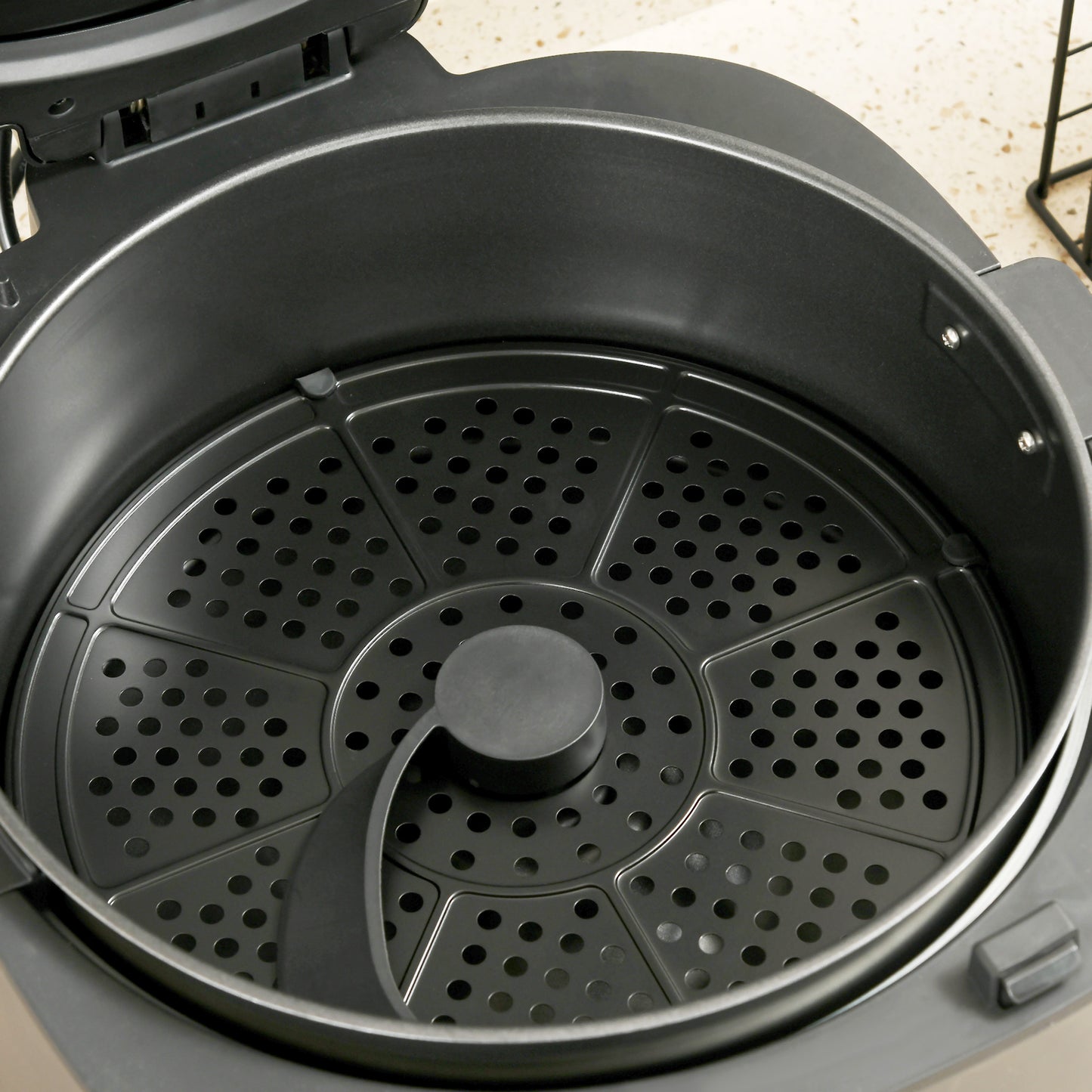 HOMCOM Family Air Fryer with Rapid Air Circulation and Recipes, 6.5L Oil Free Airfryer with 60-Minute Timer, Adjustable Temperature