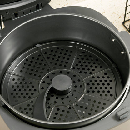 HOMCOM Family Air Fryer with Rapid Air Circulation and Recipes, 6.5L Oil Free Airfryer with 60-Minute Timer, Adjustable Temperature