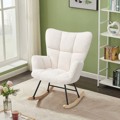 Sherpa Rocking Armchair with Metal Frame