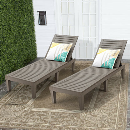 Adjustable Recliner Lounger Beach-Brown